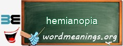 WordMeaning blackboard for hemianopia